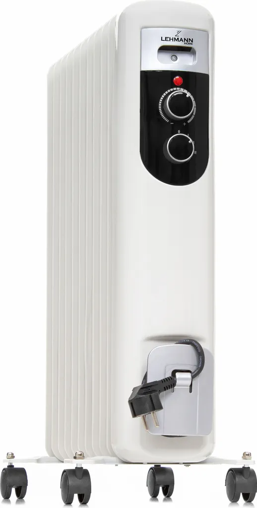 Ölradiator 2500W Lehmann Elektro Heizkörper Mit 11 Rippen Öl Radiator Mobile Elektroheizung Mit Temperaturregelung, Heizung, Heizlüfter, Thermostatregler, Abschaltautomatik, Überhitzungsschutz 2500 Watt, Weiß 5 Ölradiator 2500W Lehmann Elektro Heizkörper Mit 11 Rippen Öl Radiator Mobile Elektroheizung Mit Temperaturregelung, Heizung, Heizlüfter, Thermostatregler, Abschaltautomatik, Überhitzungsschutz 2500 Watt, Weiß – Bild 3