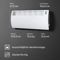 STIEBEL ELTRON Wand-Konvektor CON 30 Premium Für 30 M², 3 KW, Wochentimer, Offene Fenster Erkennung, 237834 -De'Longhi || Rowenta Verkaufsgeschäft fa4da1bd80b72c67887ede1d8cefc559