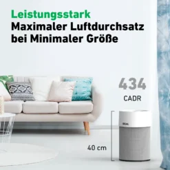 IDEAL - Luftreiniger AP40 PRO Bis 50m² | Germany | HEPA Filter Und Aktivkohlefilter, CADR 434 M³/h, 99,99% Filterleistung (Feinstaub, Allergene, Pollen, Bakterien, Zigarettenrauch, ...) -De'Longhi || Rowenta Verkaufsgeschäft fea5461471242fcf49b175f1408be88d